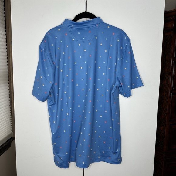 Chubbies Performance Polo Short Sleeve Shirt Pollen Count Blue Mens Small NEW - Picture 2 of 3